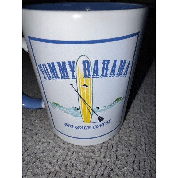 Tommy Bahama Big Wave Coffee Mug 20 Oz White Blue - Picture 2 of 5